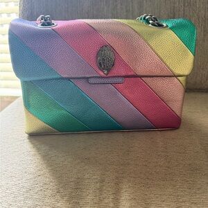 Kurt Geiger Rainbow Striped Shoulder Bag